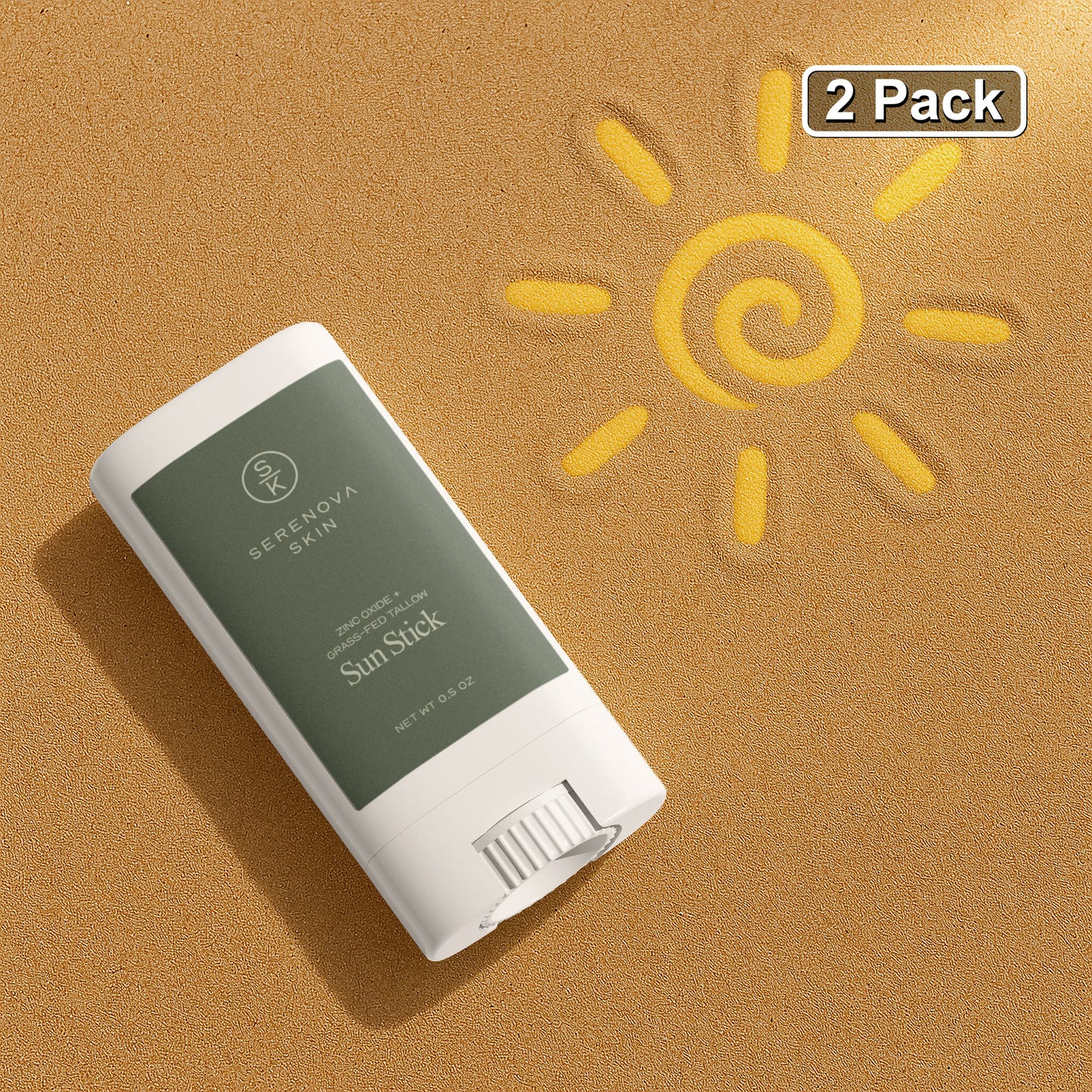 2 Pack Tallow Zinc Sun Stick