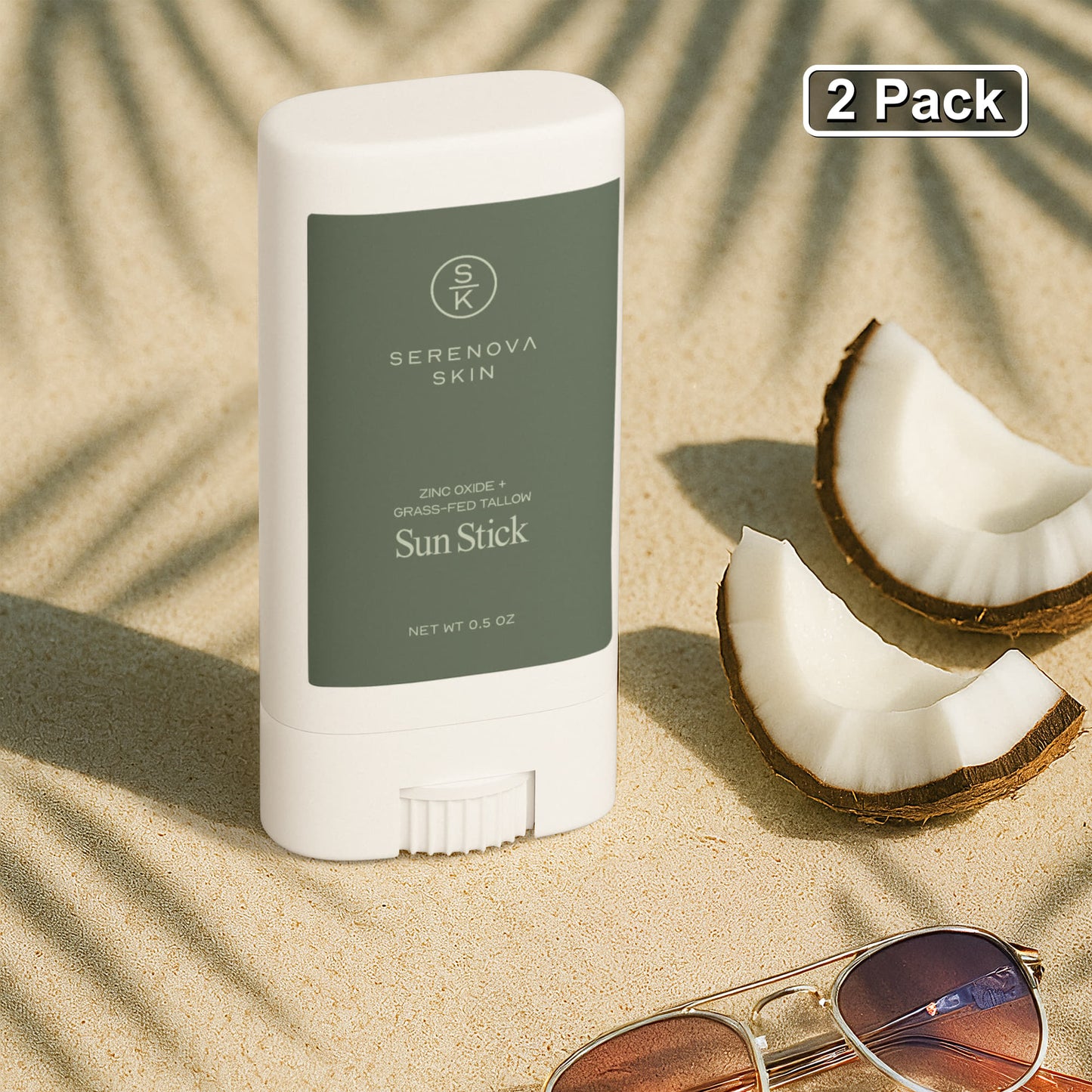 2 Pack Tallow Zinc Sun Stick